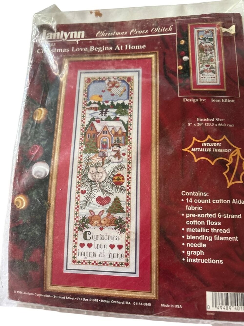 Christmas Love Cross Stitch Kit By Janlynn 1996